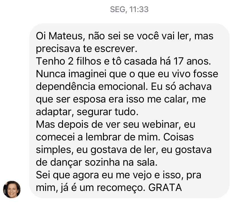 Depoimento de Aluno 1