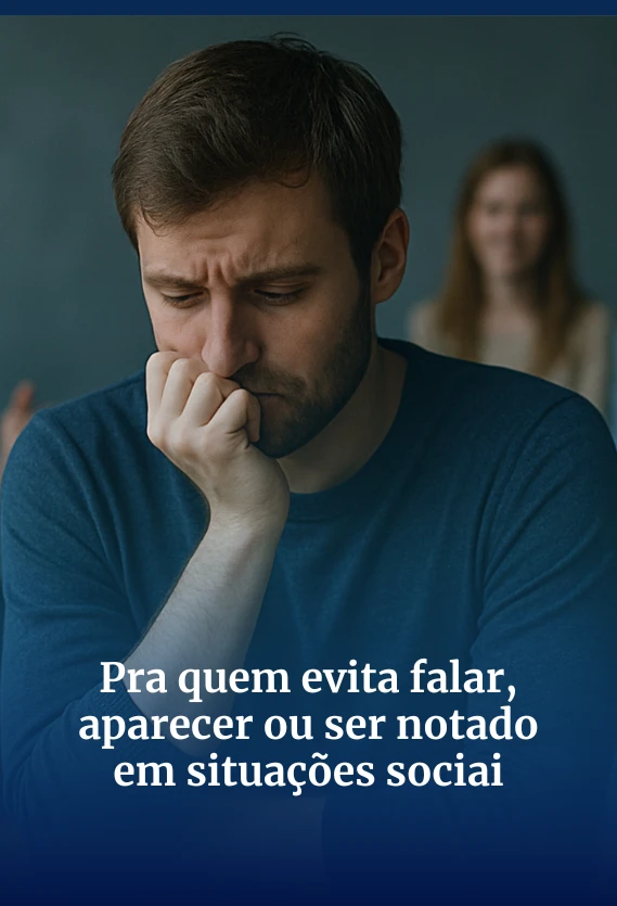 Evita falar ou aparecer