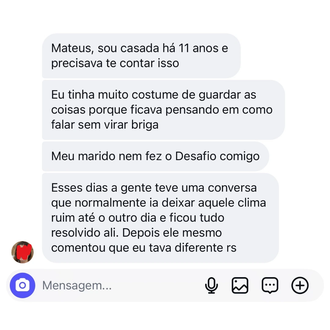 Mensagem de aluna casada há 11 anos